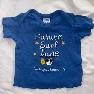 Baby Surfing Blue Short Sleeve Graphic Tee, California Tee, Dude T-shirt,